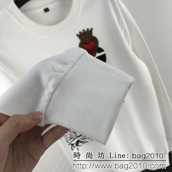 DＧ杜嘉班納 18SS秋冬新款 愛心皇冠 塗鴉字母印花 純棉衛衣 ydi1008